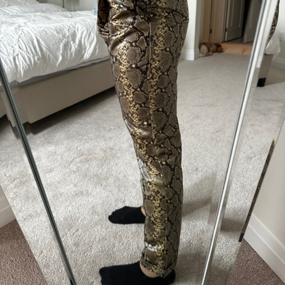 PU Leather Snake Skin Pants - Picture 1 of 4